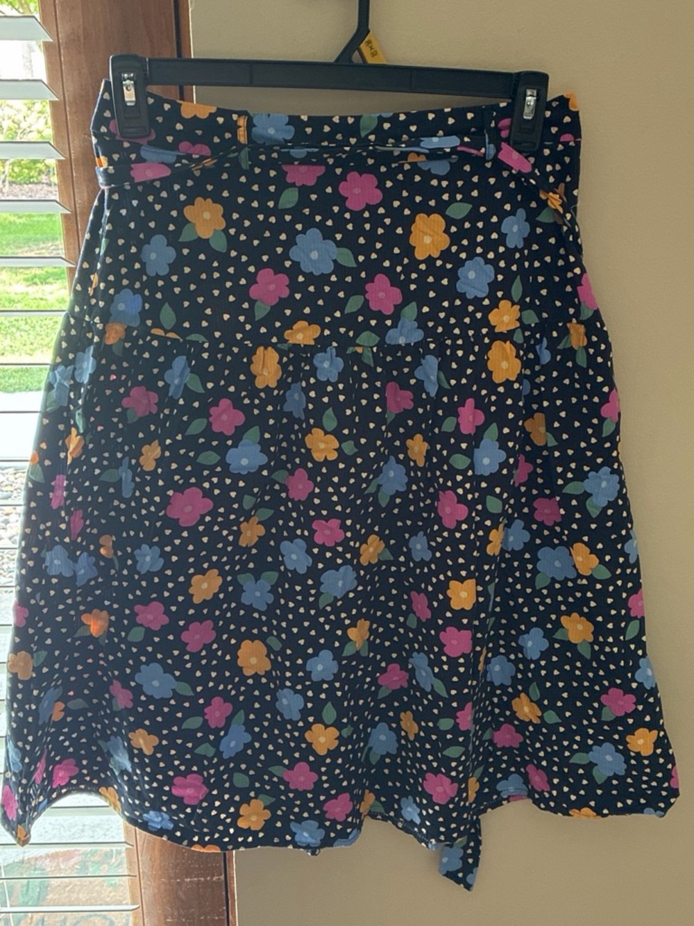 Princess Highway Black A-Line Skirt with Blue, Pink & Yellow Floral Print